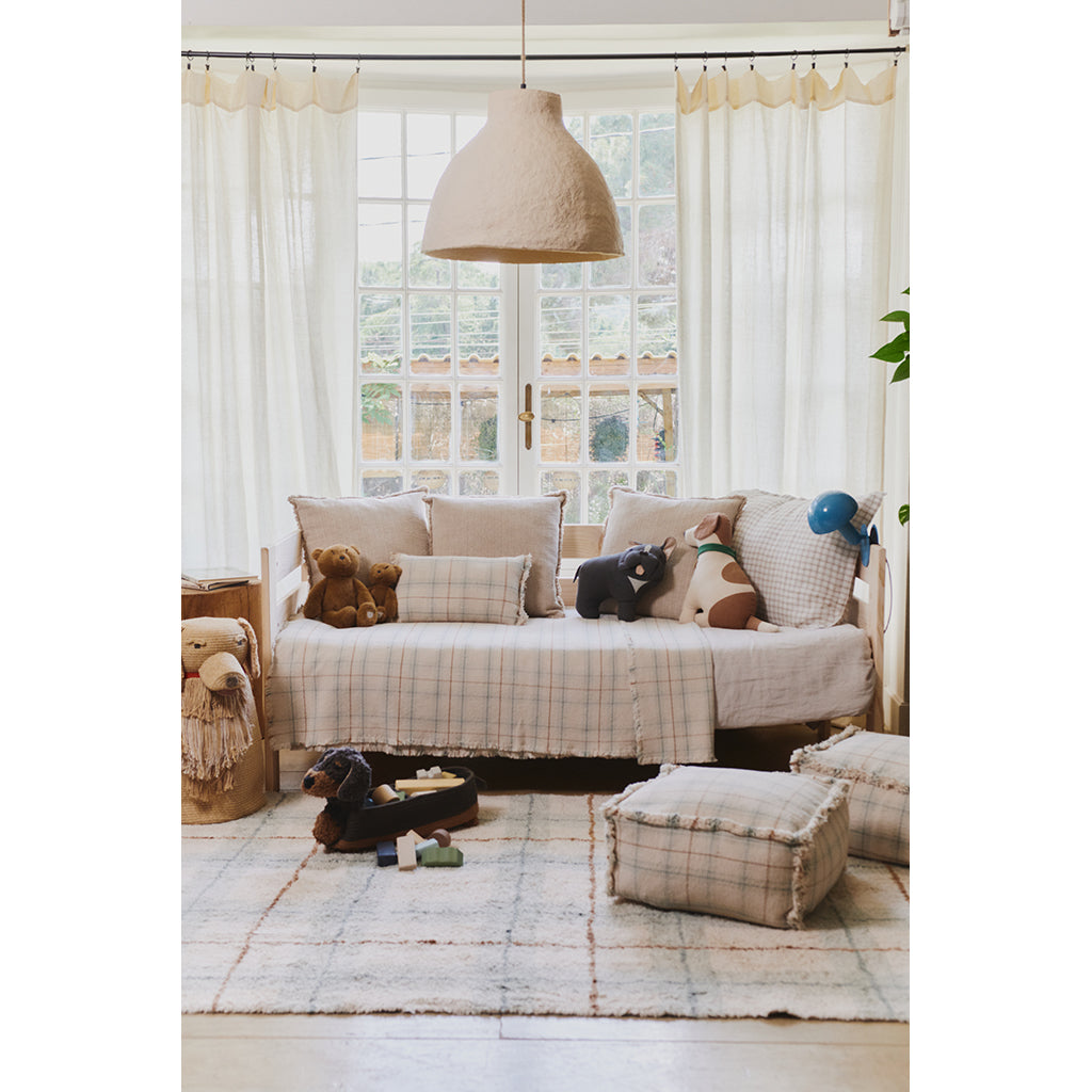 Lorena Canals Washable Rug, Tartan Blue Sage - Various Sizes