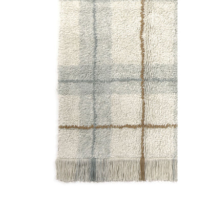 Lorena Canals Washable Rug, Tartan Blue Sage - Various Sizes