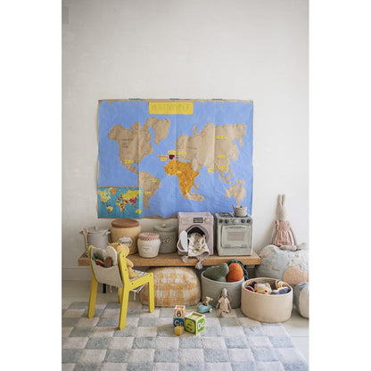 Lorena Canals Washable Rug, Tiles Blue Sage - Various Sizes