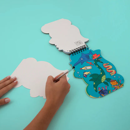 Omy Activity Notebook with Stickers, Dino