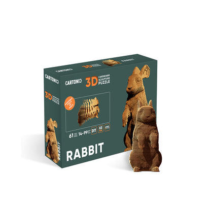 Cartonic 3D Puzzle, DIY Cardboard Art Sculpture - Rabbit