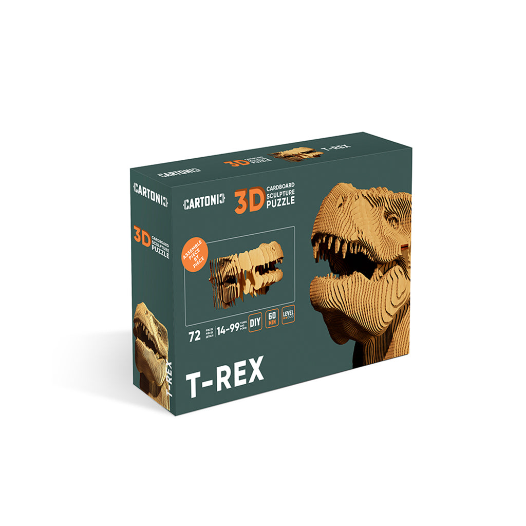 Cartonic 3D Puzzle, DIY Cardboard Art Piece - T-Rex