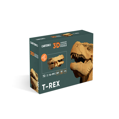 Cartonic 3D Puzzle, DIY Cardboard Art Piece - T-Rex