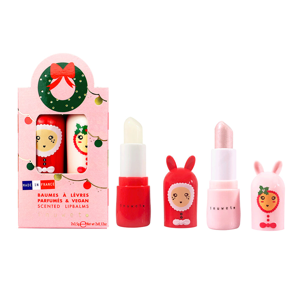 Inuwet Lip Balm for Kids, Duo Set, 2-Pack, Garland