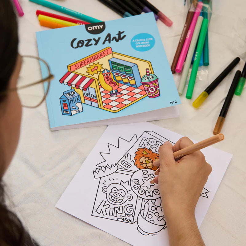 Omy Coloring Book, Cozy Art - Supermarket