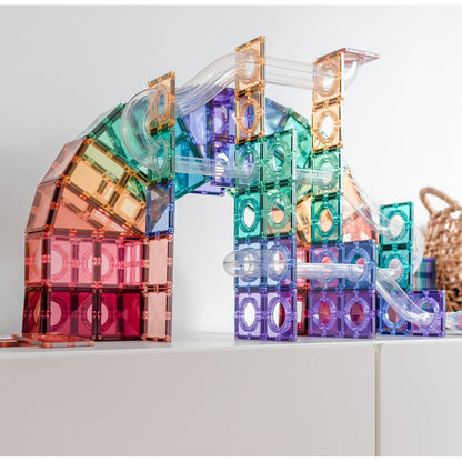 Connetix Magnetic Construction Set, Ball Run Pack, 106 Pieces – Pastel