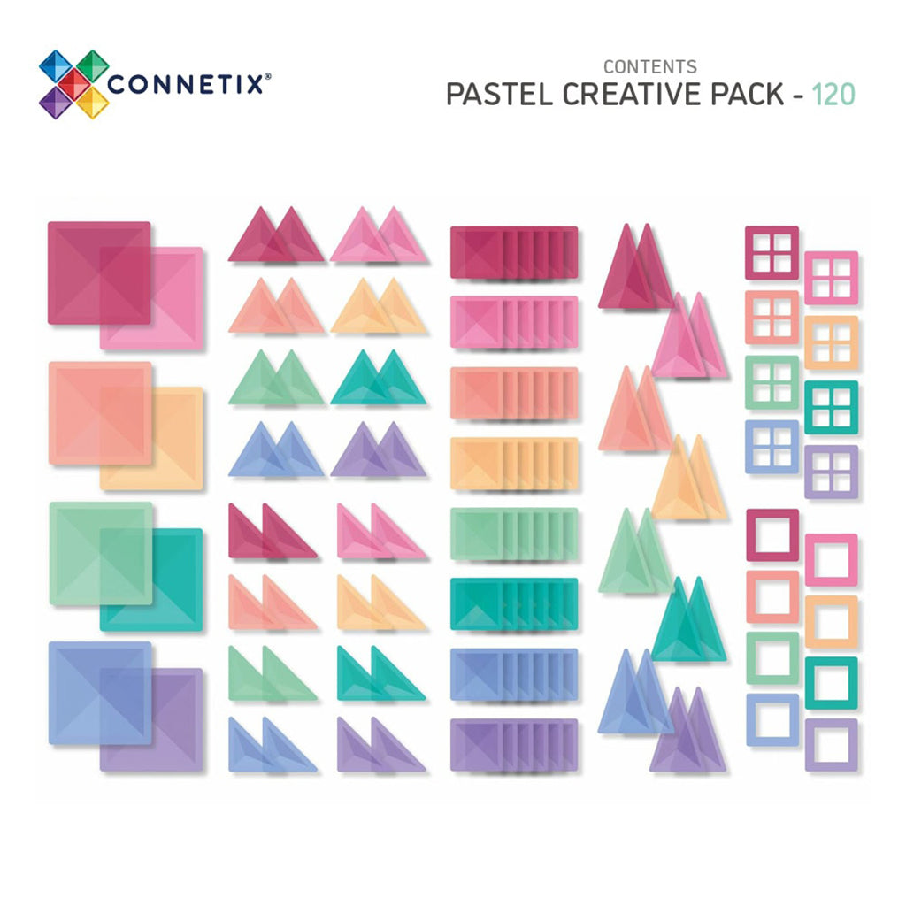 Connetix Magnetic Building Set 120 Pieces - Pastel