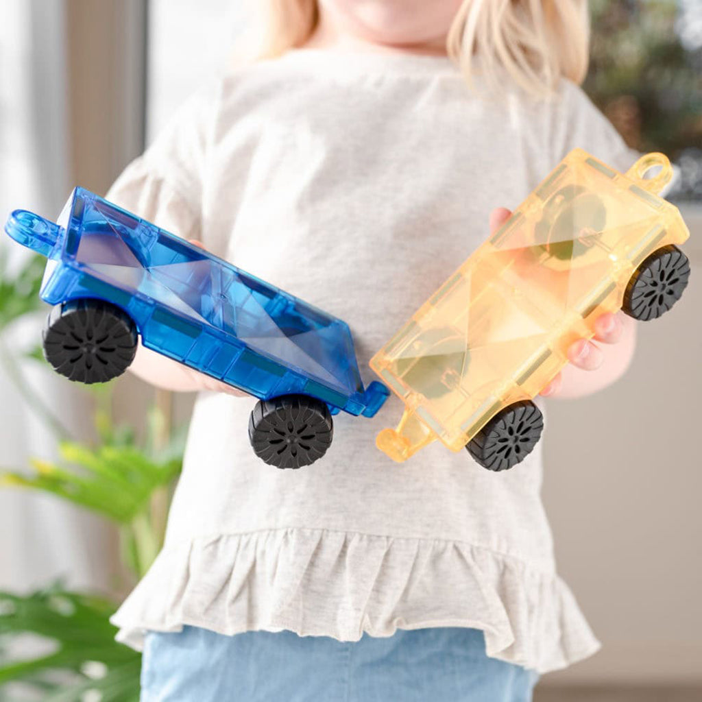 Connetix Car Pack, Magnetic Cars Set of 2 - Rainbow