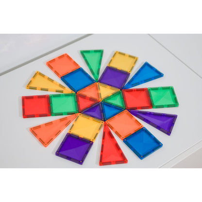 Connetix Magnetic Building Set, Mini Pack, 24 Pieces - Rainbow
