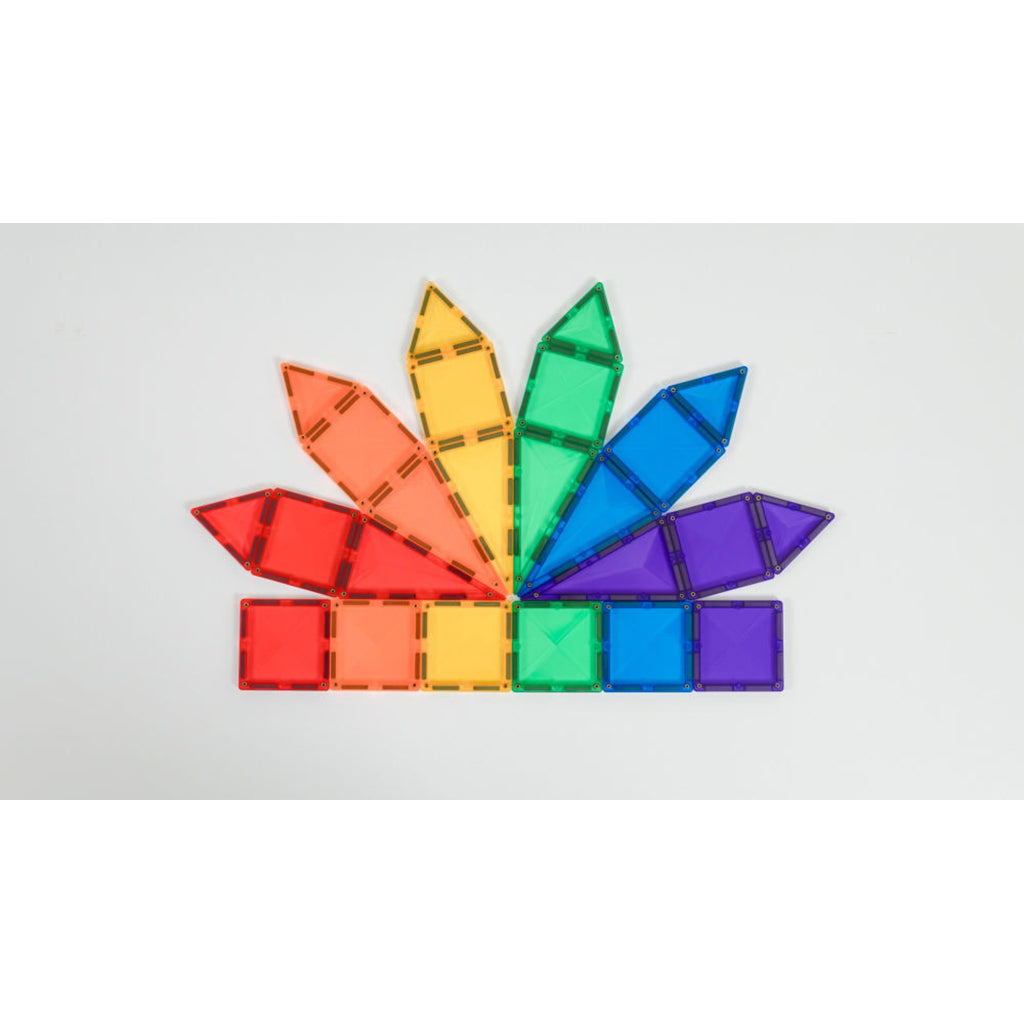 Connetix Magnetic Building Set, Mini Pack, 24 Pieces - Rainbow