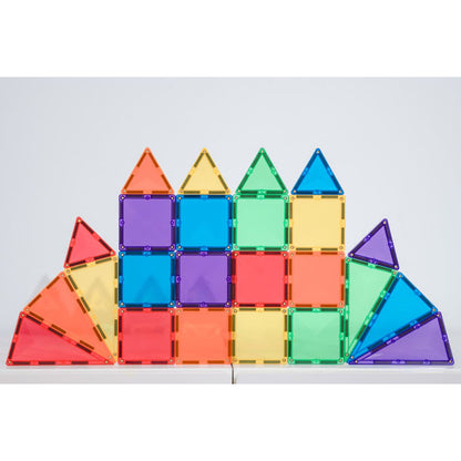 Connetix Magnetic Building Set, Mini Pack, 24 Pieces - Rainbow