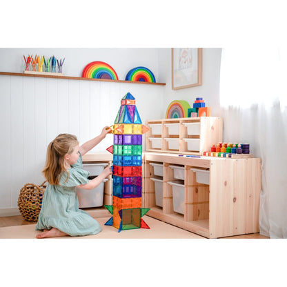 Connetix Magnetic Building Set, Creative Pack, 102 Pieces - Rainbow