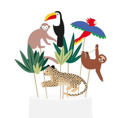 My Little Day Tropical Cake Toppers, Set of 8