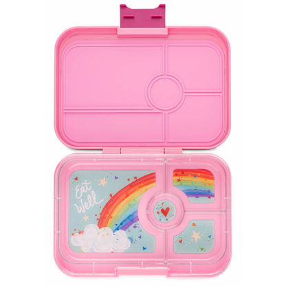 Yumbox XL Lunchbox with 4 Compartments, Tapas - Capri Pink/ Rainbow Tray