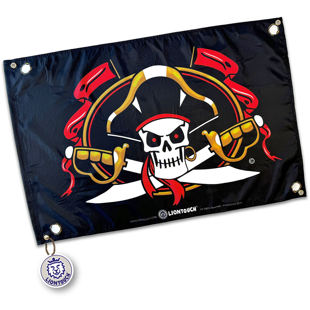Liontouch Pirate Flag, Captain Cross Flag - 70 x 100 cm