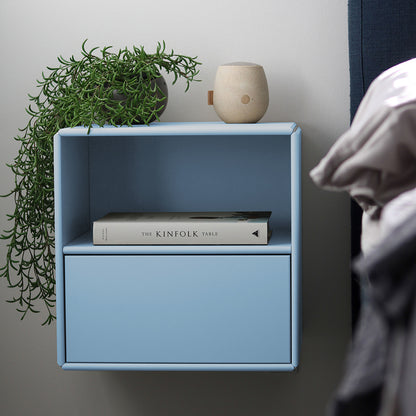 By Aulum Charlie Nightstand with Drawer, 40x40 cm - Himalayan Blue