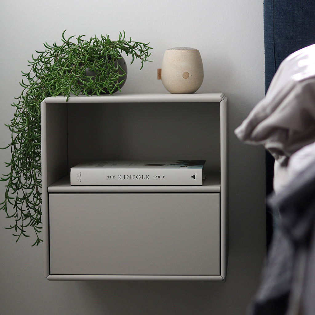 By Aulum Charlie Nightstand with Drawer, 40x40 cm - Mushroom