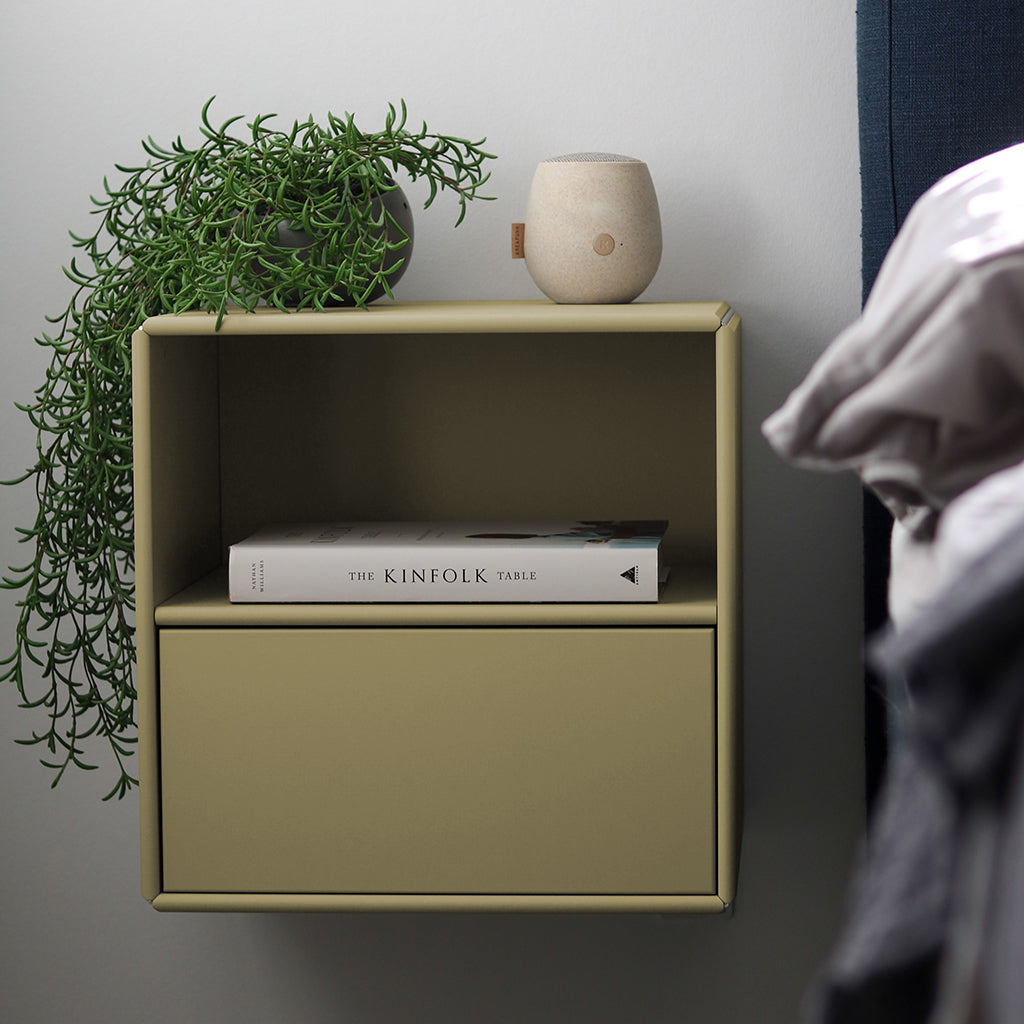 By Aulum Charlie Nightstand with Drawer, 40x40 cm - Olive