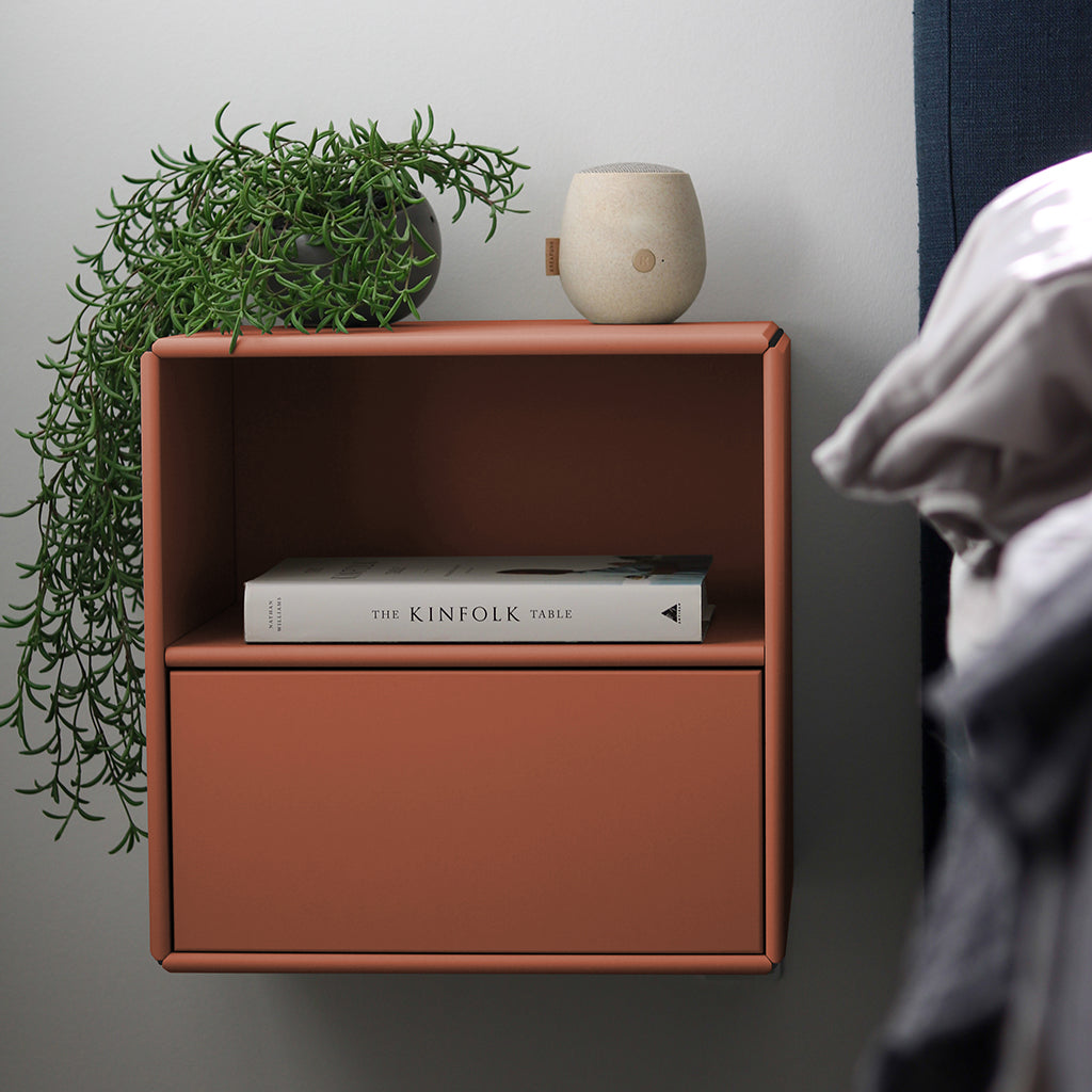 By Aulum Charlie natbord med skuffe, 40 x 40 cm - Rusty