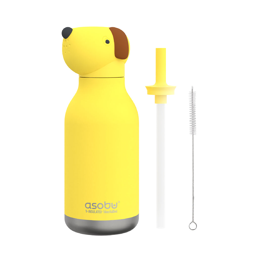 Asobu Bestie Animal Thermal Drinking Bottle, 460 ml - Dog