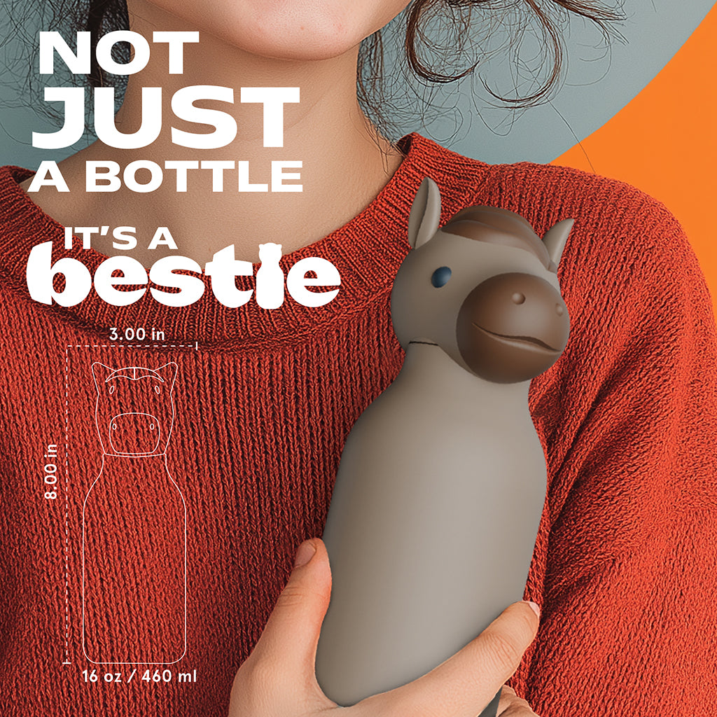 Asobu Bestie Animal Thermal Drink Bottle, 460 ml - Horse