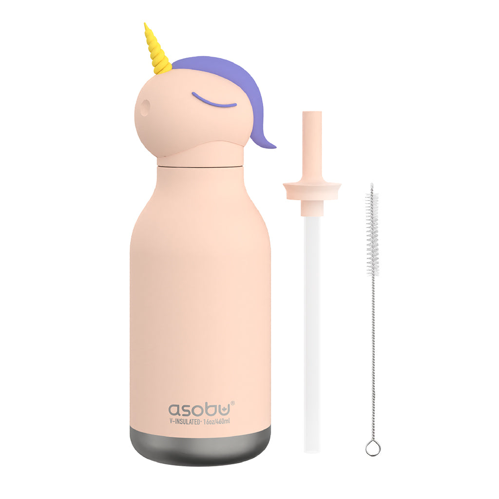 Asobu Bestie Animal Thermo Drinking Bottle, 460 ml - Unicorn