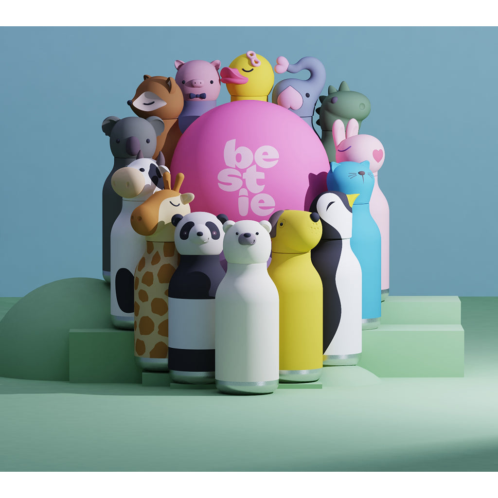 Asobu Bestie Animal Thermo Drink Bottle, 460 ml – Flamingo