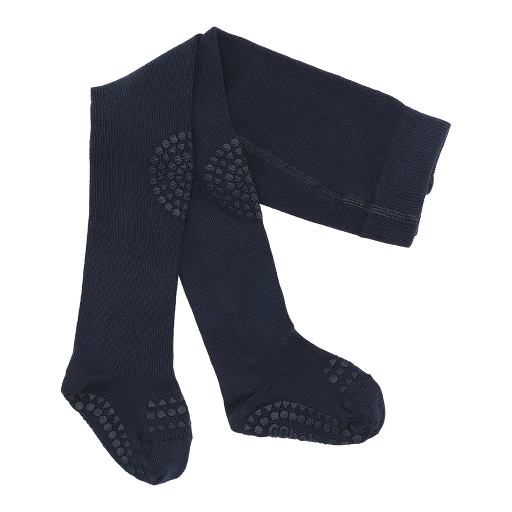 GoBabyGo Crawling Tights with Grips, Navy Blue