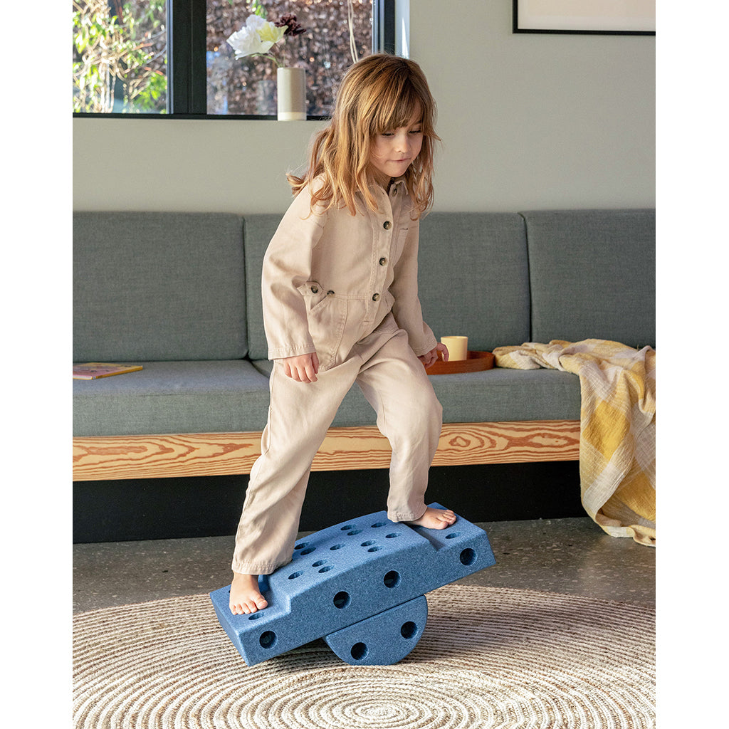 Modu Foam Building Toy, Curiosity Set, 14 Pieces - Deep Blue / Sky Blue