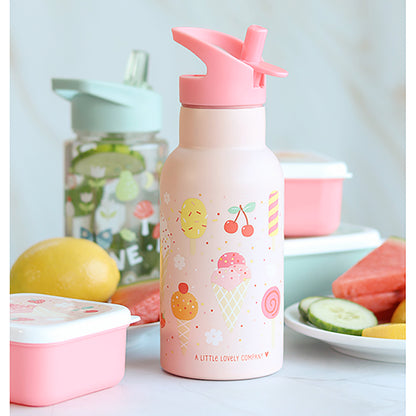 A Little Lovely Company Stainless Steel Drinking Bottle, Ice Cream Cones