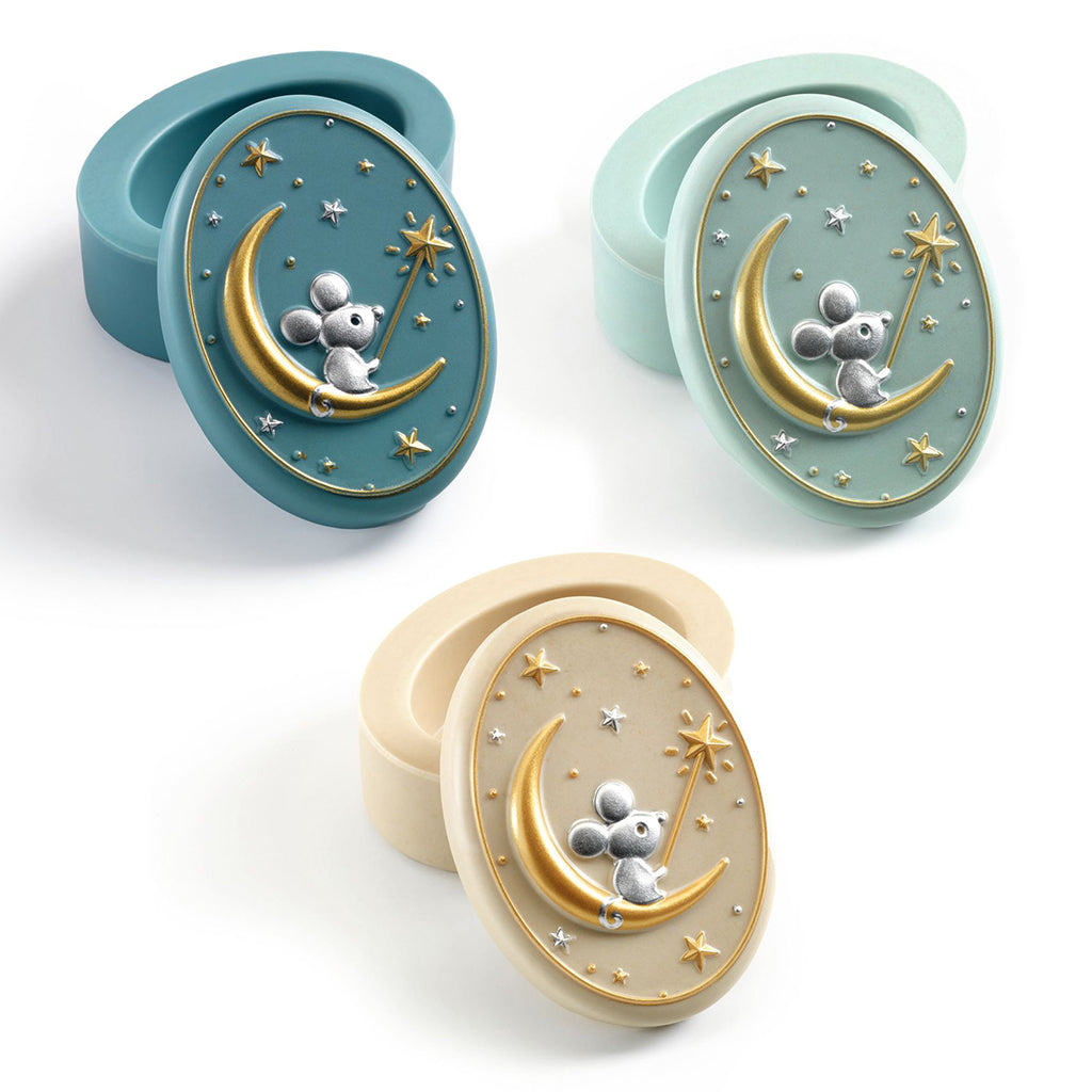 Djeco Tooth Fairy Box, Mouse - Pastel Colors