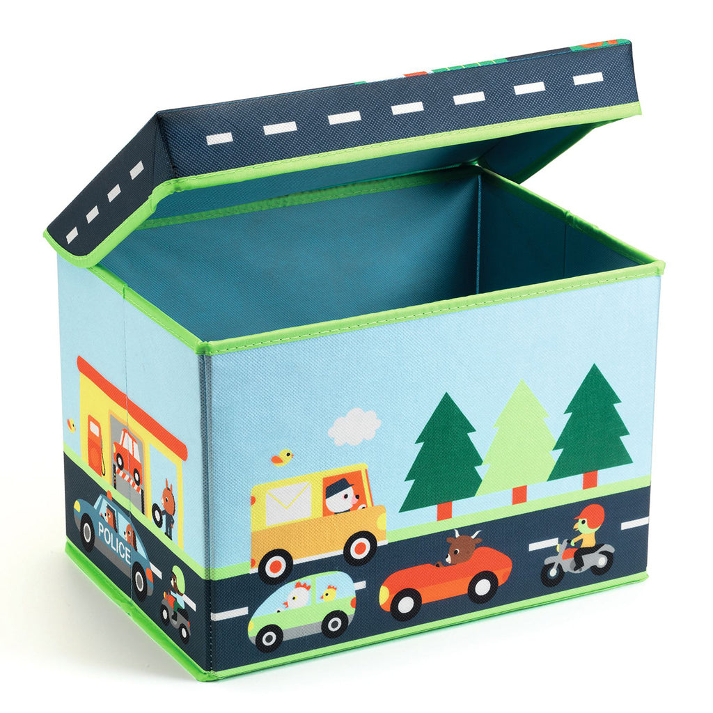 Djeco Toy Box/Stool - Cars