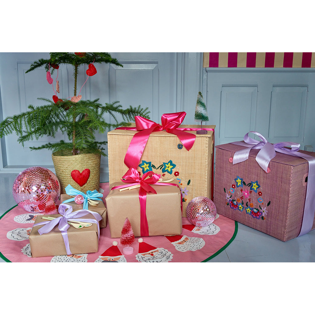 Rice Disco Ball in Soft Pink, 25 cm