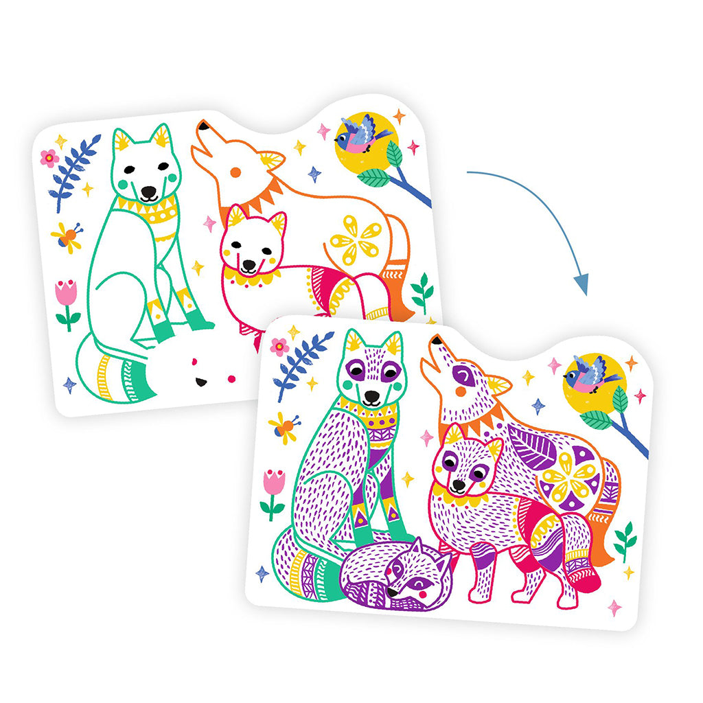 Djeco Coloring Set, Forest Families