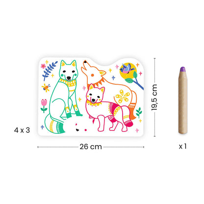 Djeco Coloring Set, Forest Families