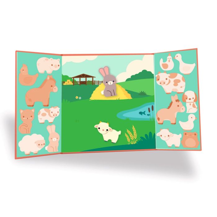 Djeco Reusable Stickers, Farm