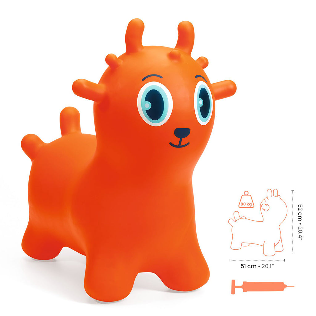 Djeco Bouncy Animal, Sunny - Orange