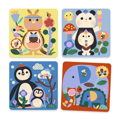Djeco Water Painting, Peek-a-Boo Animal Babies - From 18 Months