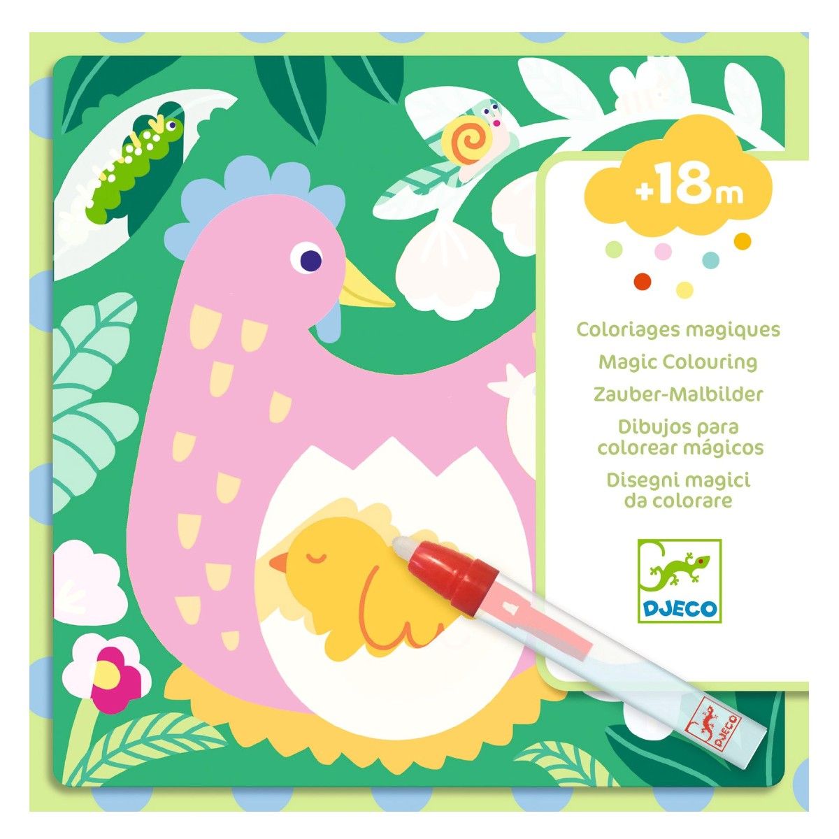 Djeco Water Painting, Peekaboo in the Garden – Suitable from 18 Months