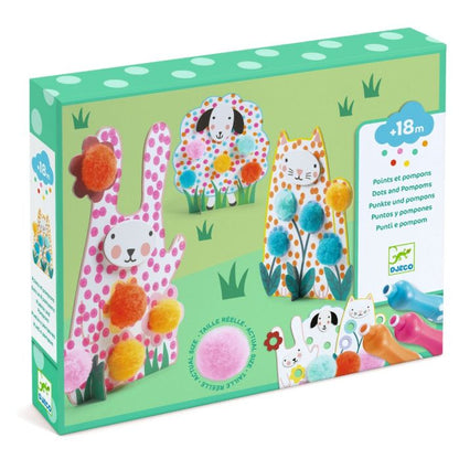 Djeco Prikker og pompoms, på marken - Fra 18 mdr. 