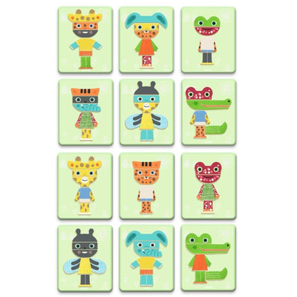 Djeco Magnetic Playset, Inzebox - Mix &amp; Match Animals
