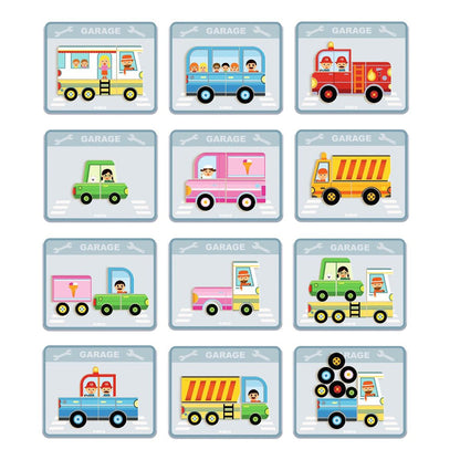 Djeco Magnetic Toy Set, Inzebox – Vehicles