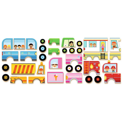 Djeco Magnetic Toy Set, Inzebox – Vehicles