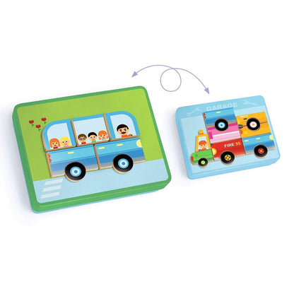 Djeco Magnetic Toy Set, Inzebox – Vehicles