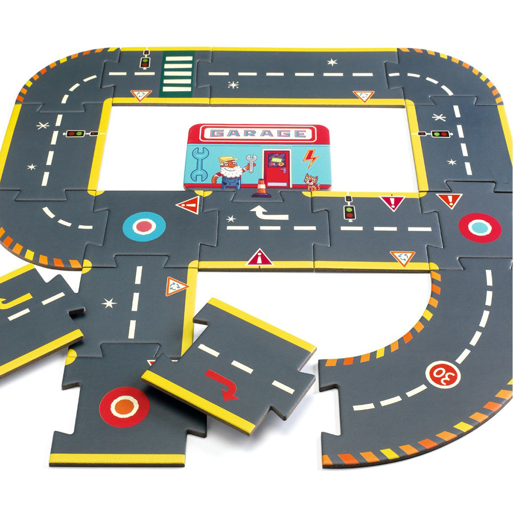Djeco Crazy Motors Puzzle, Road - 26 Pieces