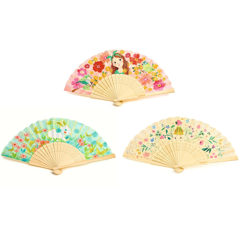 Djeco Fan, Set of 3 Assorted Colours