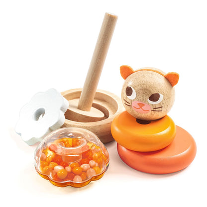 Djeco Wooden Stacking Toy, Cat