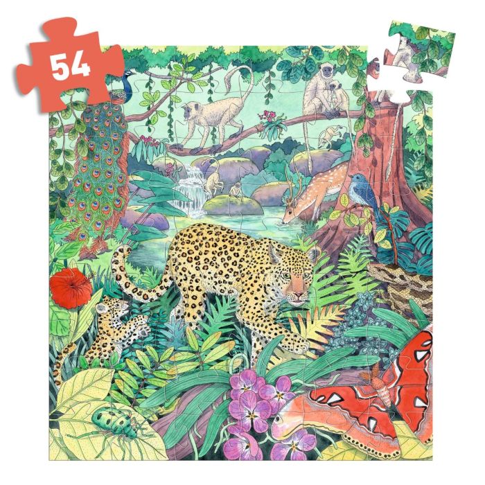 Djeco Silhouette Puzzle, Jungle - 54 Pieces