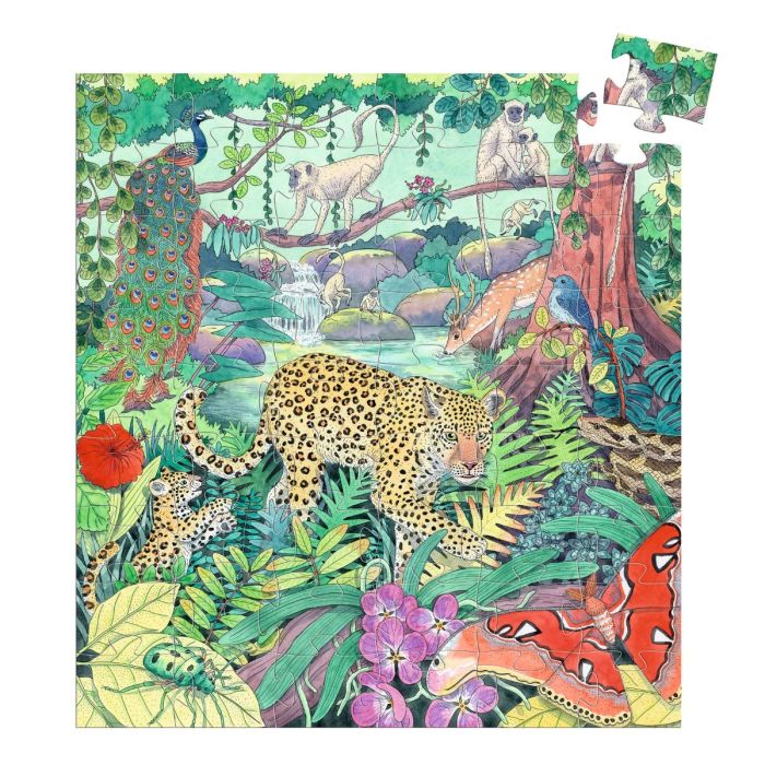 Djeco Silhouette Puzzle, Jungle - 54 Pieces