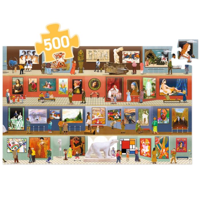 Djeco Puzzle, At the Museum - 500 Pieces
